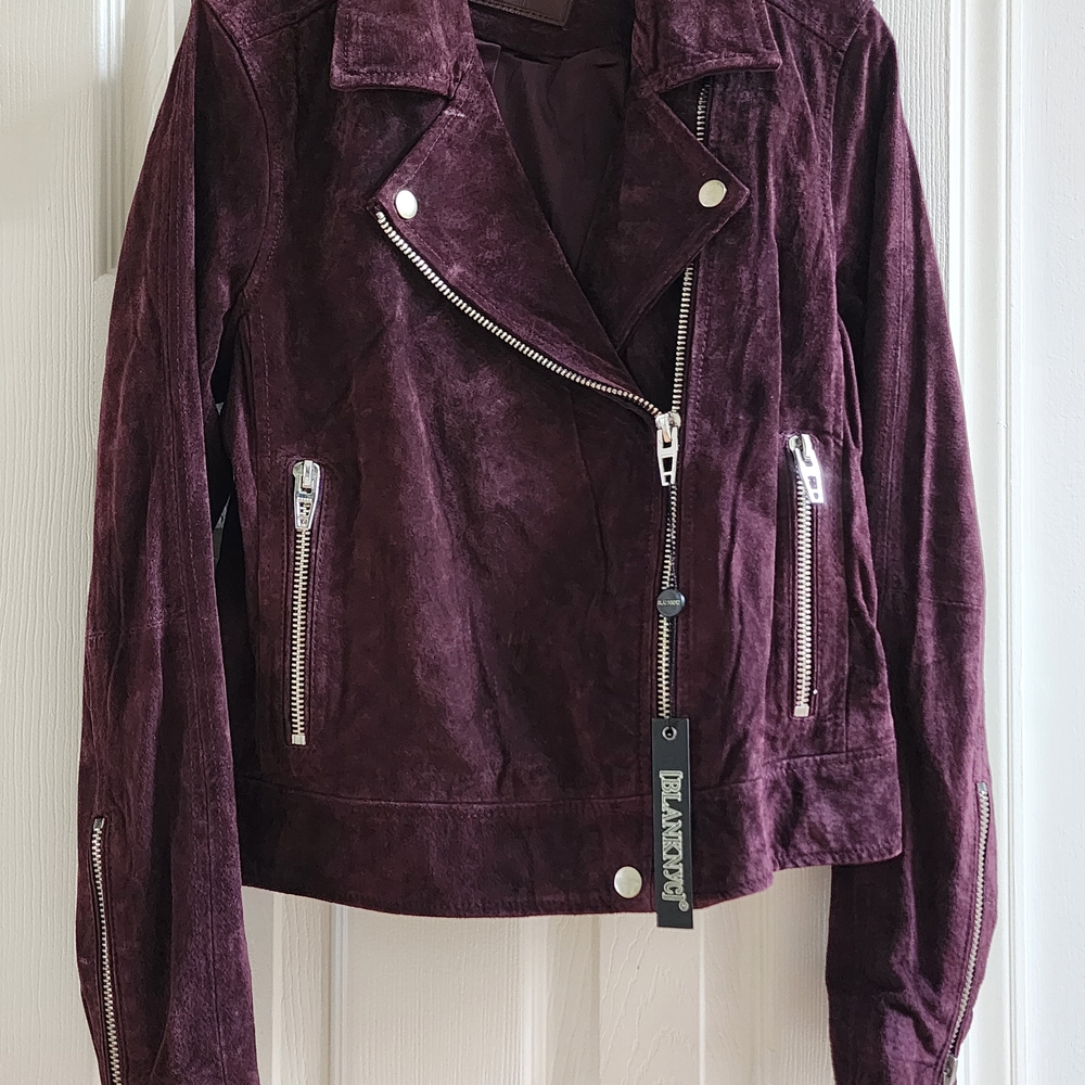 BlankNYC Women's Size S Suede Moto Jacket - New